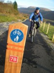 NCN78 marker posts on cycle path