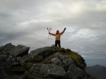 One to go! Peter on the summit of A' Mhaighdean