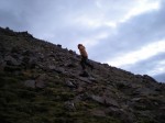 Peter climbing Ruadh Stac Mor