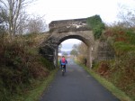 Under a bridge on the old railway on NCN78 near Appin