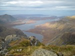 View west from A' Mhaighdean over Fionn Loch to Loch Ewe