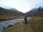 Heading upstream looking for a place to cross!