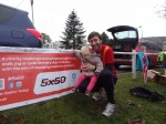 With daughter Clara after the challenge
